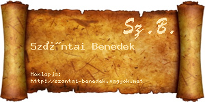 Szántai Benedek névjegykártya