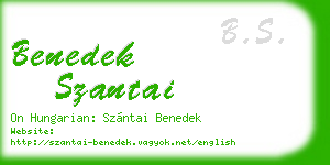 benedek szantai business card