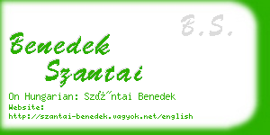 benedek szantai business card